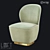 LoftDesign Armchair 2479: Stylish Metal and Fabric Seating 3D model small image 1