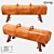 Goat LoftDesigne 30765: Stylish Leather and Wood Seating 3D model small image 1