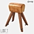 Goat Leather Loft Chair 3D model small image 1