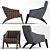 Sculpted Elegance: Meroni & Colzani Fiorichiari Armchair 3D model small image 2