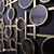 Golden Cluster Mirror Wall Decor 3D model small image 2