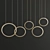 Modern Circle Rings Suspension 3D model small image 1