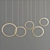 Modern Circle Rings Suspension 3D model small image 2