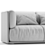 Sleek Fabric Sho Sofa 3D model small image 3