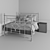 Elegant Provence-style Bed 3D model small image 2