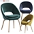 Orb Velvet Dining Chair: Elegant and Stylish 3D model small image 1