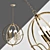 Glamorous Golden Glow Chandelier 3D model small image 1