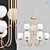 Vintage Gold Chandelier: Carisa Collection 3D model small image 1