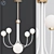 Opal Shiny Glass Chandelier: Coco 5 Light 3D model small image 1