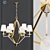 Gleaming Gold Chandelier: Illuminate Your Space 3D model small image 1