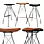 Modern Wire Bar Stool: Sleek and Stylish 3D model small image 1