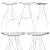Modern Wire Bar Stool: Sleek and Stylish 3D model small image 3