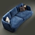 Elegant Parenthese Sofa: Sophisticated Design 3D model small image 2