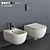 Cielo Era Wall-Hung WC: Modern and Sleek Ceramic Toilet 3D model small image 1