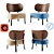 Elegant Bistro Armchair 3D model small image 1