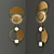 ANZAZO RUBINAS C - Vintage Brass 3-Light Pendant 3D model small image 1