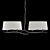 NINETTE Chandelier: Elegant Cotton Shade 3D model small image 1