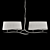 NINETTE Chandelier: Elegant Cotton Shade 3D model small image 2