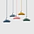 Scandinavian Style Pendant: Metal, Multiple Colors, E27 Socket 3D model small image 1