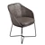 Modern Ribbon Dining Armchair 3D model small image 2