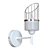 Modern Metal and Glass Wall Lamp 3D model small image 2