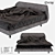 Metal and Eco-Leather Bed LoftDesigne 2621 3D model small image 1