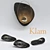 Sleek Black Clam Pendant Light 3D model small image 1