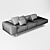 Modern Elegance: Kartell Largo Sofa 3D model small image 2