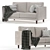 Modern Halley 2.5 Sofa: Stylish Comfort 3D model small image 2