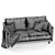 Modern Halley 2.5 Sofa: Stylish Comfort 3D model small image 3