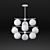 Elegant Milk Chandelier with 9 Lights 3D model small image 2