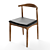 Modern Walnut Copenhagen Chair: Sleek Design 3D model small image 2
