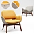 Elegant Martha Armchairs: Italian Designer's Masterpiece 3D model small image 1