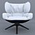 Modern B&B Italia Tabano Armchair 3D model small image 2