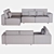 Modern Hampton Corner Sofa 3D model small image 2