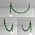 Dark Green Chain Pendant Light 3D model small image 1