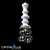 Crystal Lux Bell SP1 White Pendant 3D model small image 1