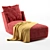 Elegant Grace Alberta Chaiselongue 3D model small image 1