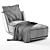 Elegant Grace Alberta Chaiselongue 3D model small image 3