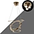Golden Trio Pendant: Illuminate in Style 3D model small image 1