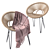 Elegant Rattan Chair 3D model small image 1