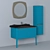 Modern Bathroom Vanity Set - Troy 100cm 3D model small image 1