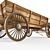 Vintage Wooden Cart - 3D Model 3D model small image 3
