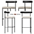 Kashmir Barstool: Sleek Design 3D model small image 1