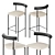 Kashmir Barstool: Sleek Design 3D model small image 2