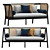 Modern Hem Wicker Sofa 3D model small image 1