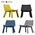 Sleek Seating Solution: Neat Lounge Chair 3D model small image 1