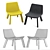 Sleek Seating Solution: Neat Lounge Chair 3D model small image 3