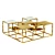 Glamorous Gold-Finish Coffee Table 3D model small image 1