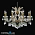 Hollywood SP8 Gold Chandelier 3D model small image 1
